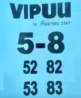 Thai Lottery Color Number Tip for 16-09-2018