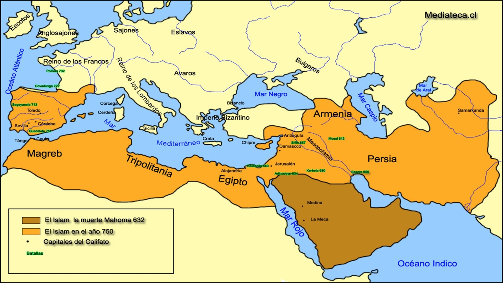 Dinastia Musulmana Che Conquisto La Persia Navegamos y aprendemos.: La expansión musulmana.