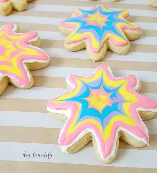gorgeous tie dye sugar cookies