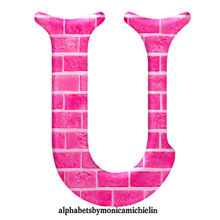 Precioso Abecedario en Ladrillos Rosa. Pink Bricks Abc.