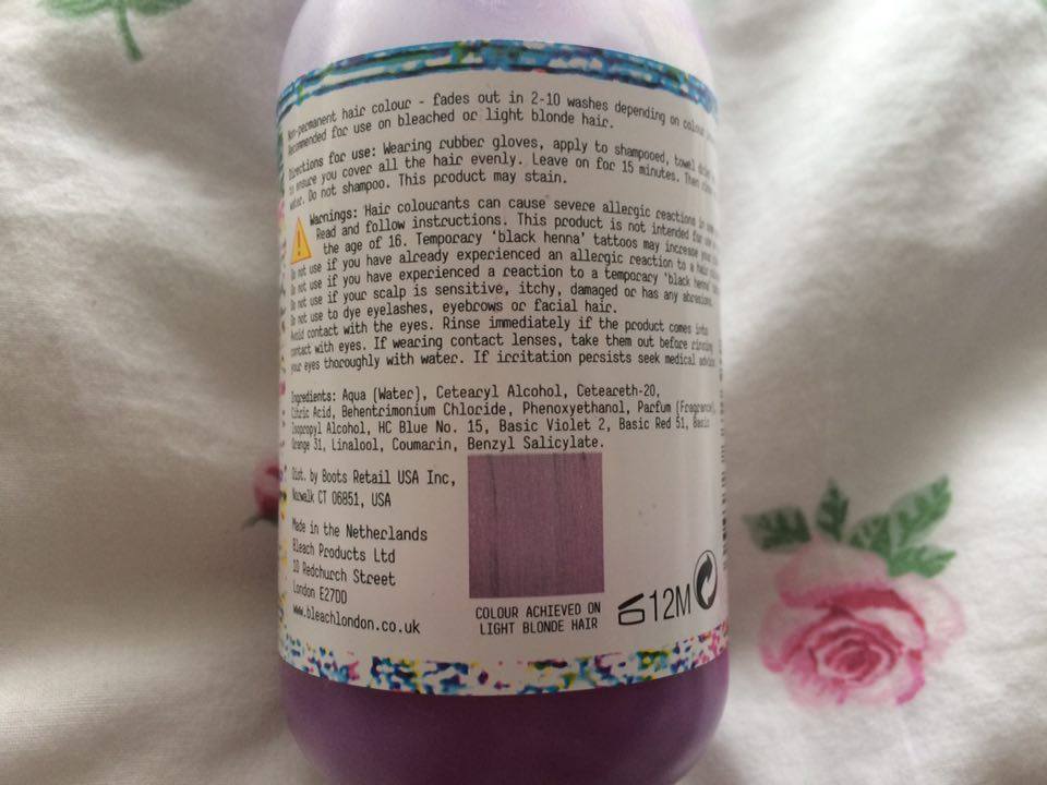 Bleach London Violet Skies My Review frunkkawaii