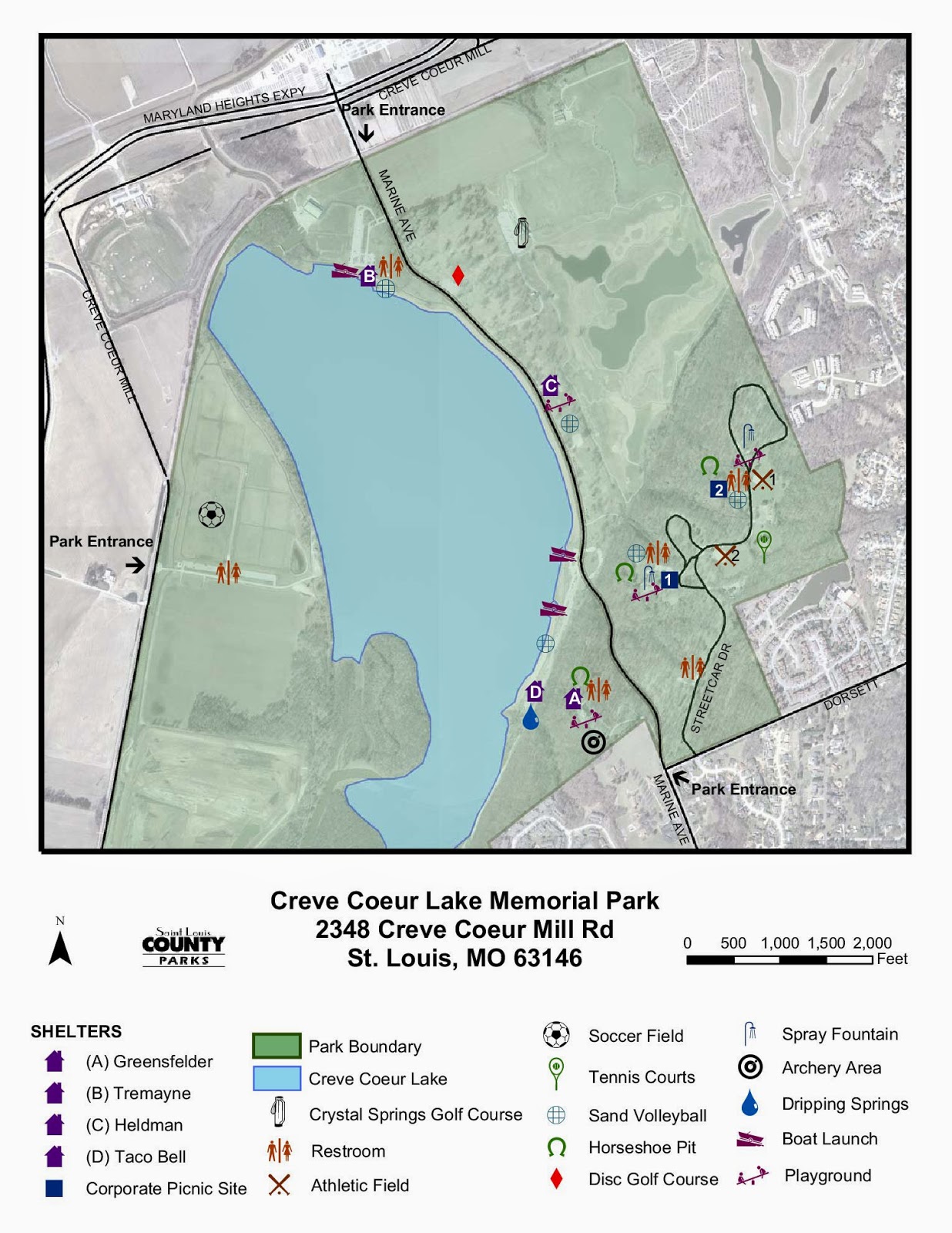 Creve Coeur Park Map