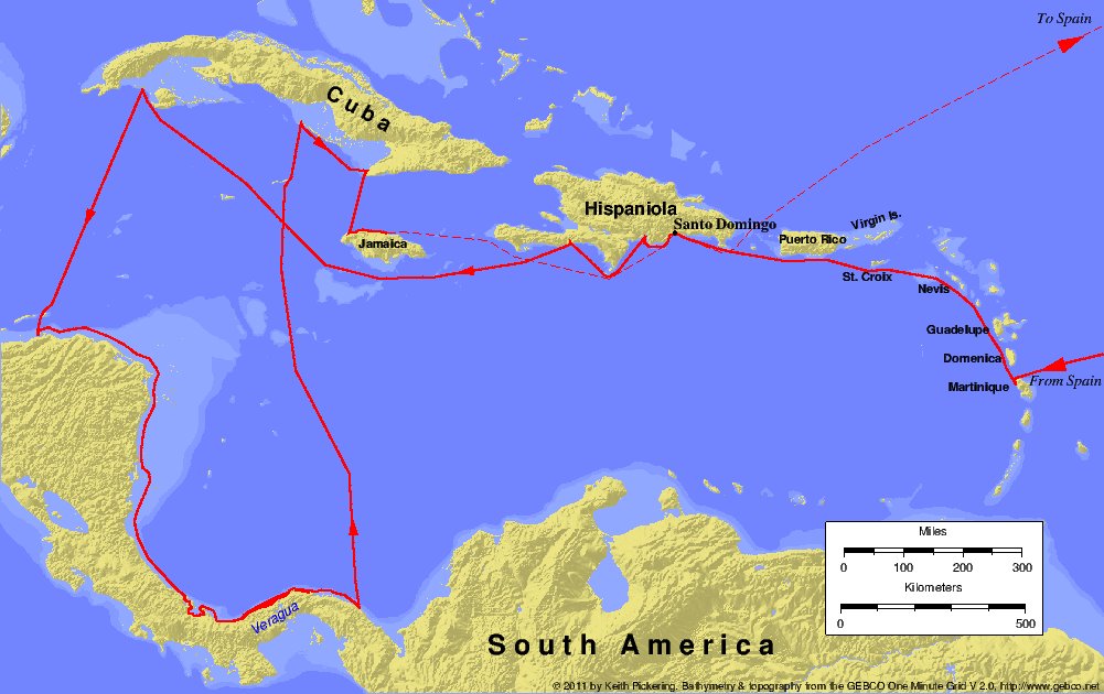 4 Voyages Of Christopher Columbus