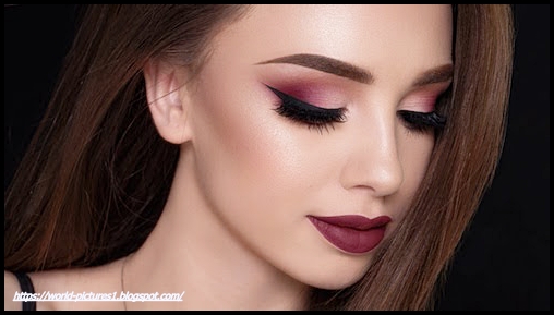 مكياج يناسب فستان احمر عالم الصور