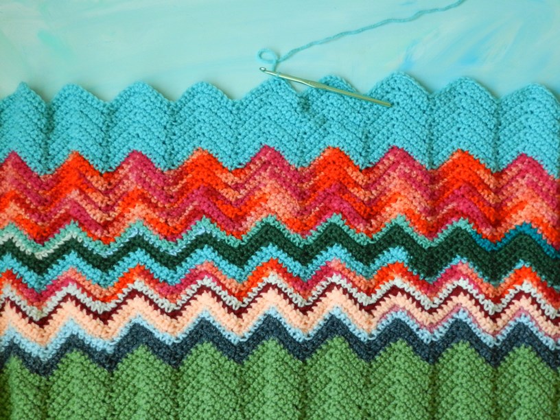Crochet Zig-Zag Chevron Blanket