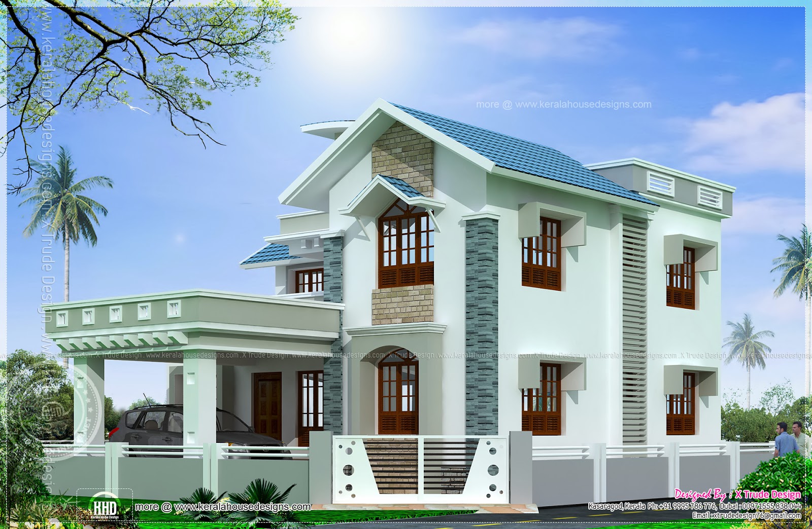 Beautiful square feet house elevation kerala home design beautiful home design in pakistan beautiful home design ideas