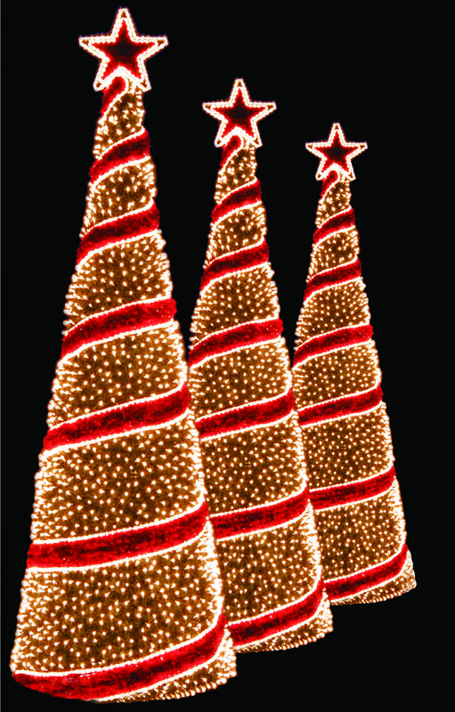 Spiral Christmas Tree Lights Outdoor