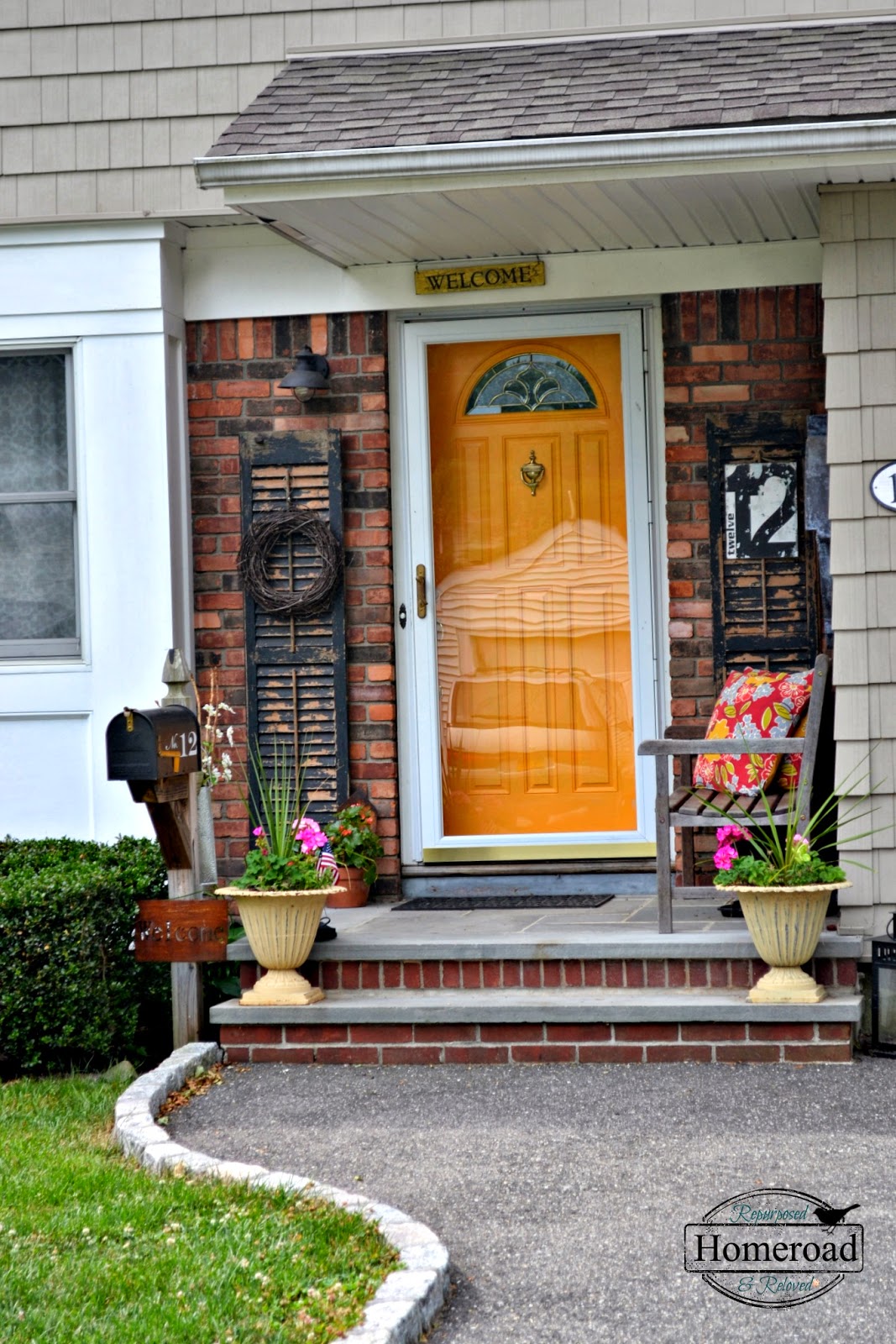painting-my-front-door-yellow-Modern-Masters www.homeroad.net