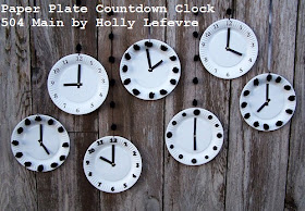 Paper plate countdown clocks for new years