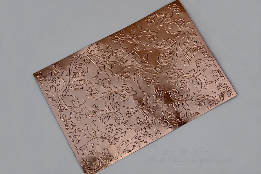 an embossed thank you card in my own imagination