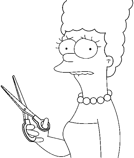 my picture: marge simpson coloring page