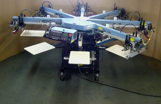Reconditioned Textile Printing Equipment: M & R Sportsman 6 Color