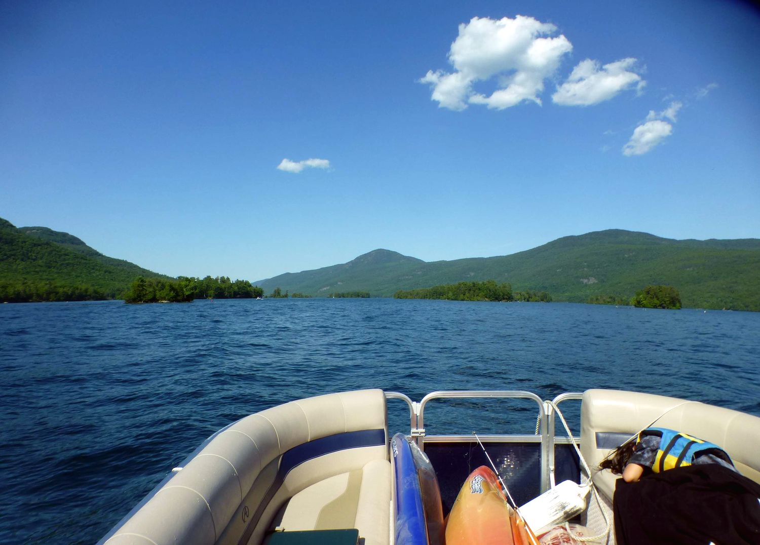 The Saratoga Skier and Hiker Lake island camping, Fork Island