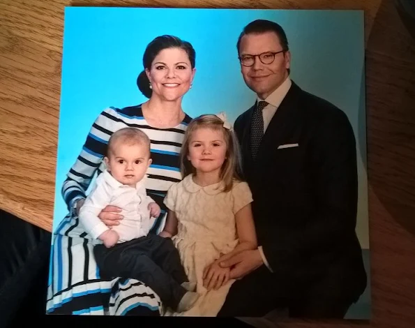 Crown Princess Victoria wore Dolce and Gabbana length dress. Princess Estelle, Prince Oscar