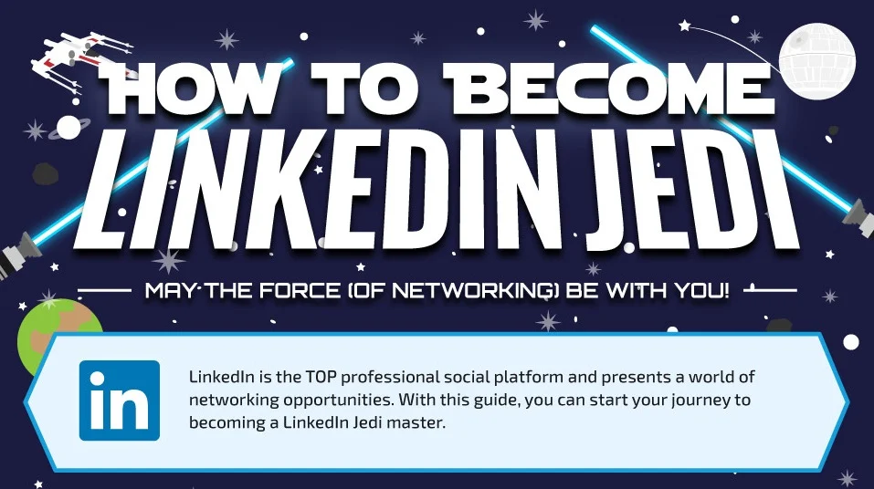 How To Become A #LinkedIn Jedi Master - #infographic #socialmediamarketing