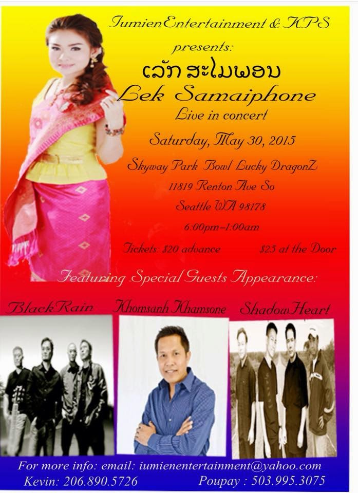 Lek Samaiphone Concert in Seattle, WA on May 30 2015 by Lumien Entertainment and KPS