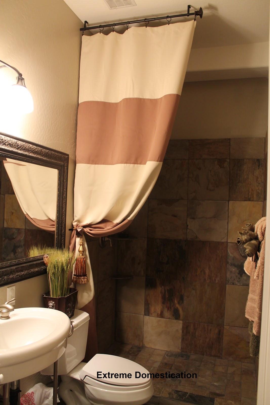 Extreme Domestication: DIY Tall Shower Curtain