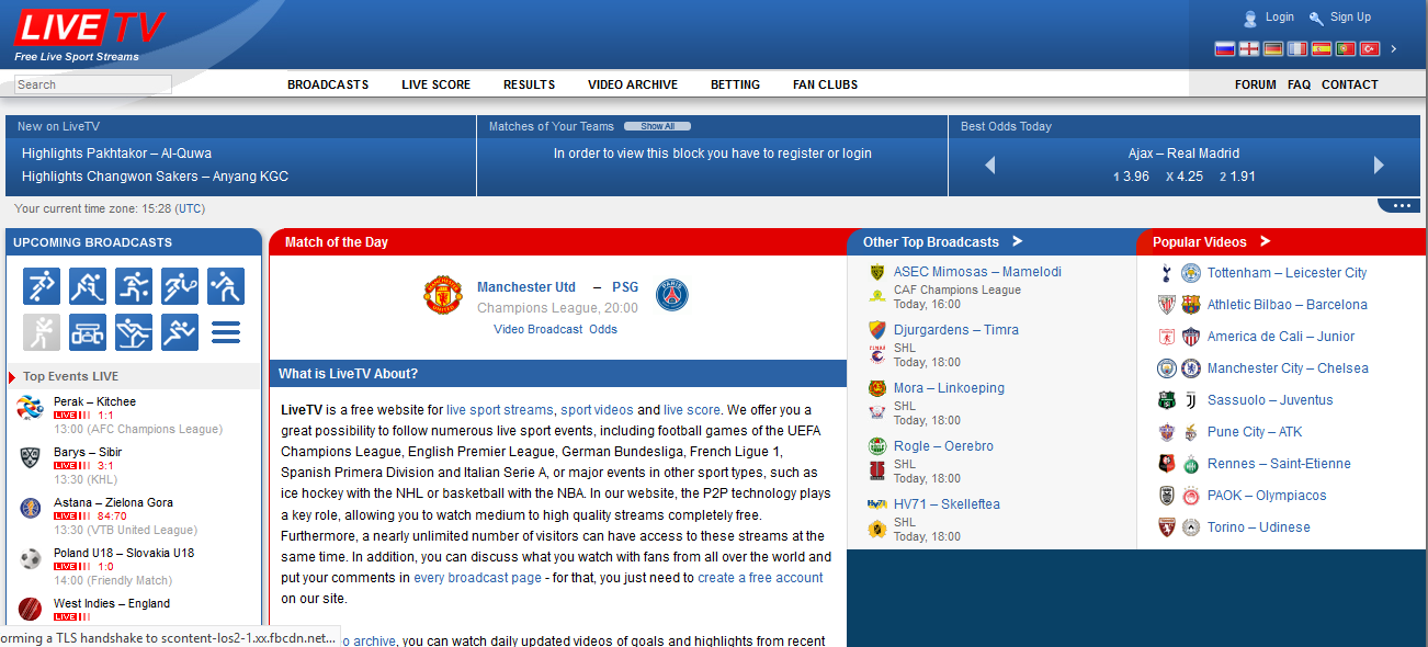 Top sites To Watch/Stream Free Live Football Matches Online For PC