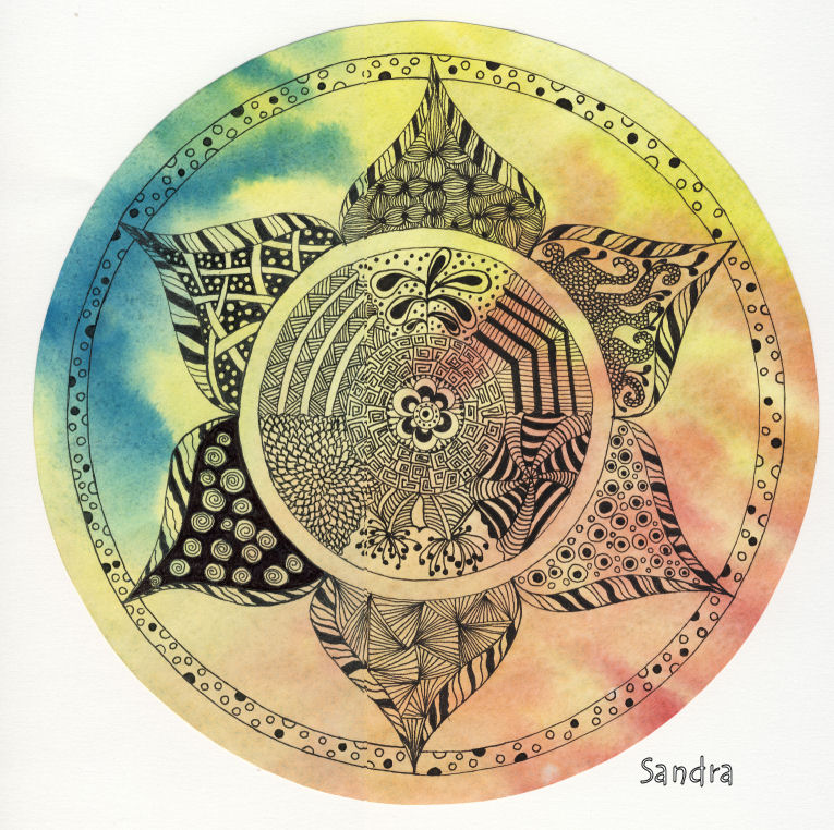 Mandala tekenkring True Colors: Zendala_Zentangles