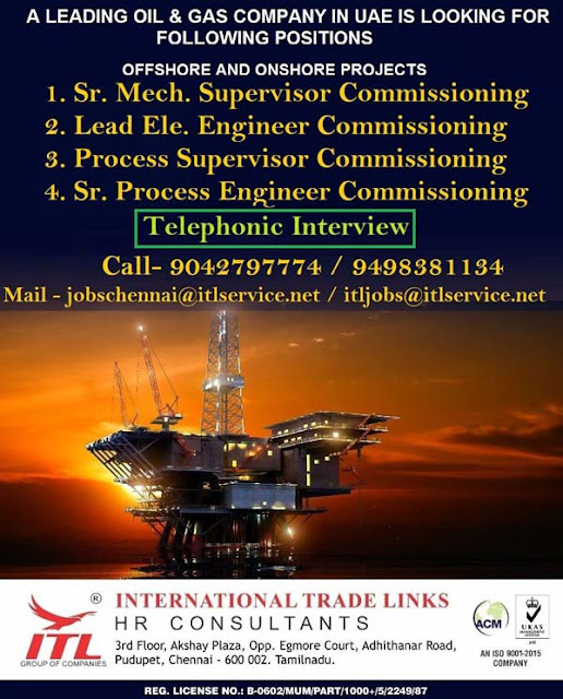 Vacancies for Offshore and Onshore Projects Telephonic Interview