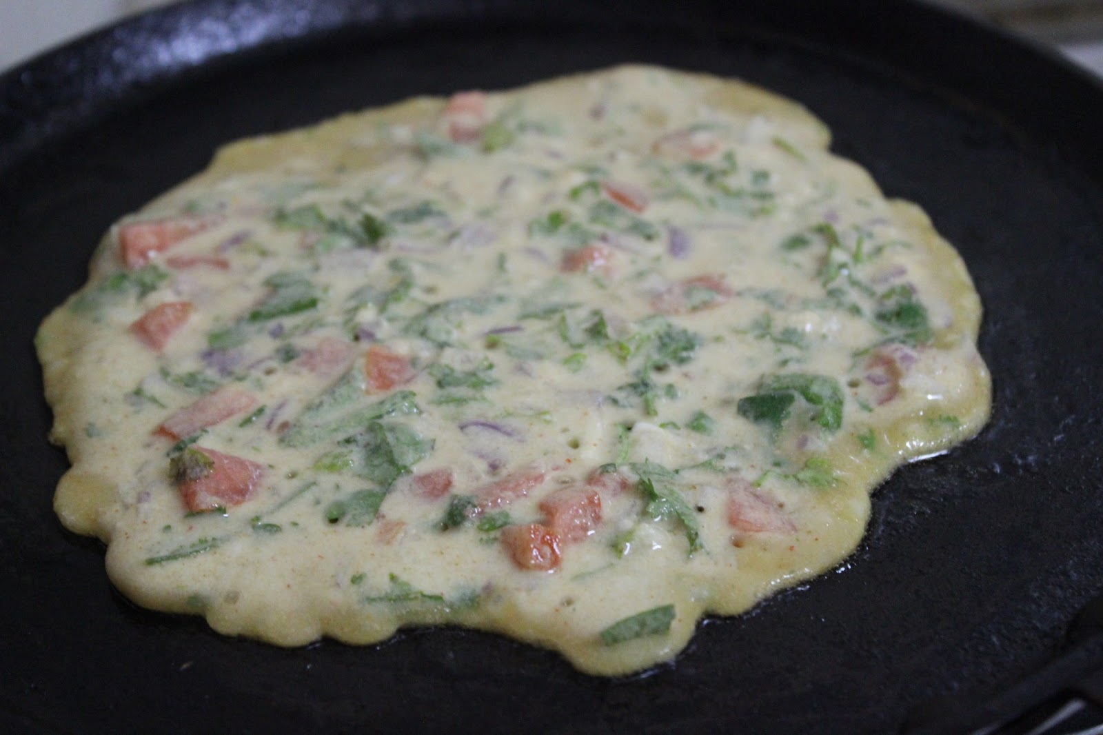 savory wholewheat pancake goduma dosa godi dosai vegan indian breakfast