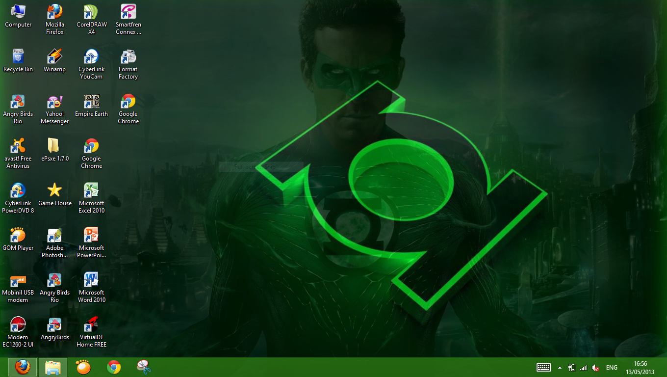 MIGHY THEMES Green Lantern Desktop Theme Pack