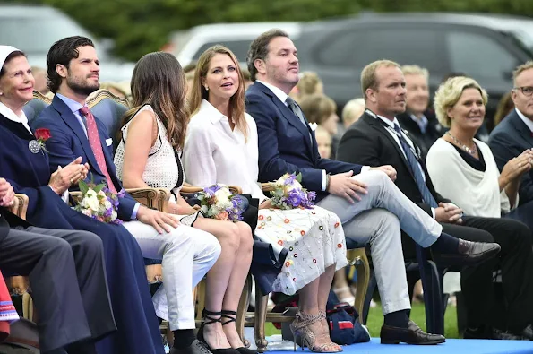 Queen Silvia, Crown Princess Victoria, Princess Sofia, Prince Carl Philip, Princess Estelle, Princess Madeleine and Christopher O'Neill attend Victoria Day Celebrations 2016. Style royal