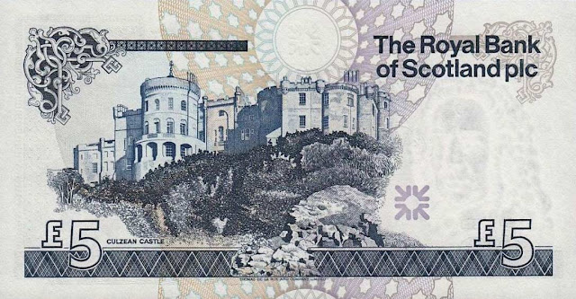 Royal Bank of Scotland 5 Pounds banknote 1998 Culzean Castle and Country Park