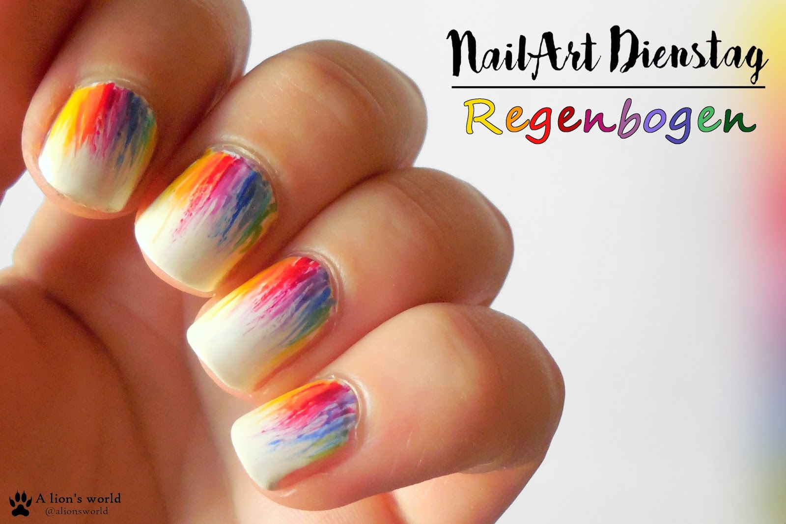 Nailart Dienstag Regenbogen Waterfall Nails Alionsworld De