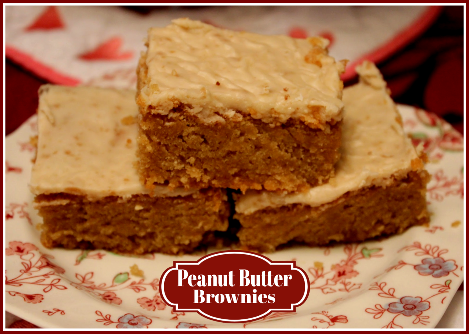 Sweet Tea and Cornbread Peanut Butter Brownies!!!