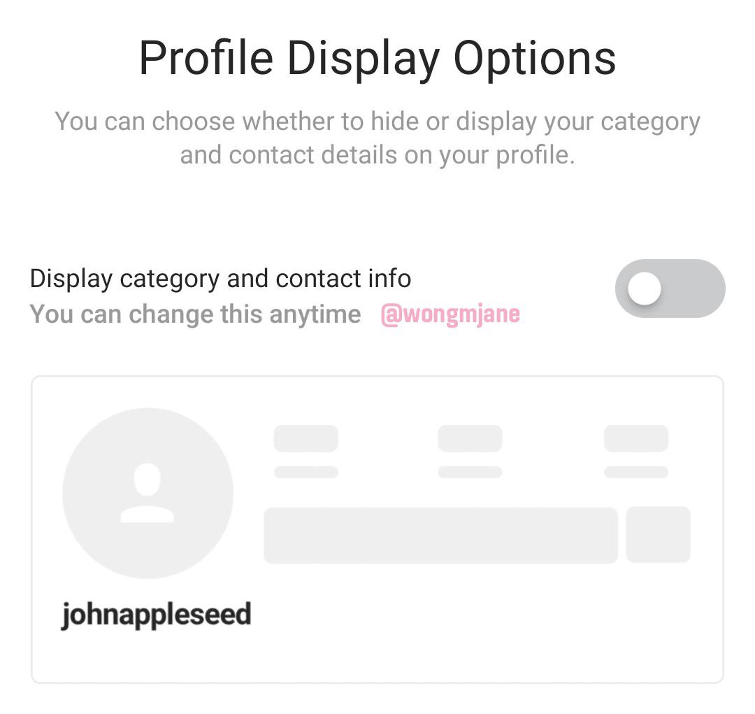 Instagram will give Creator Accounts an option to hide their contact details and category from their profile