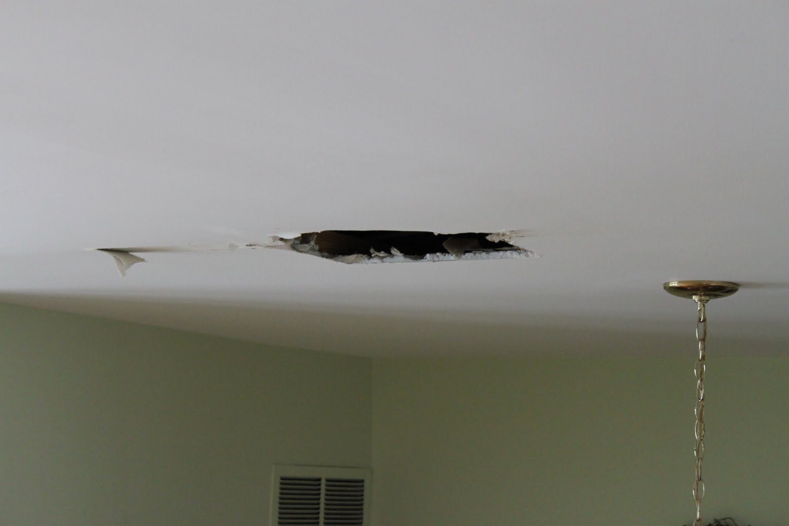 The Neurotic Housewife There's a Hole In Our Ceiling