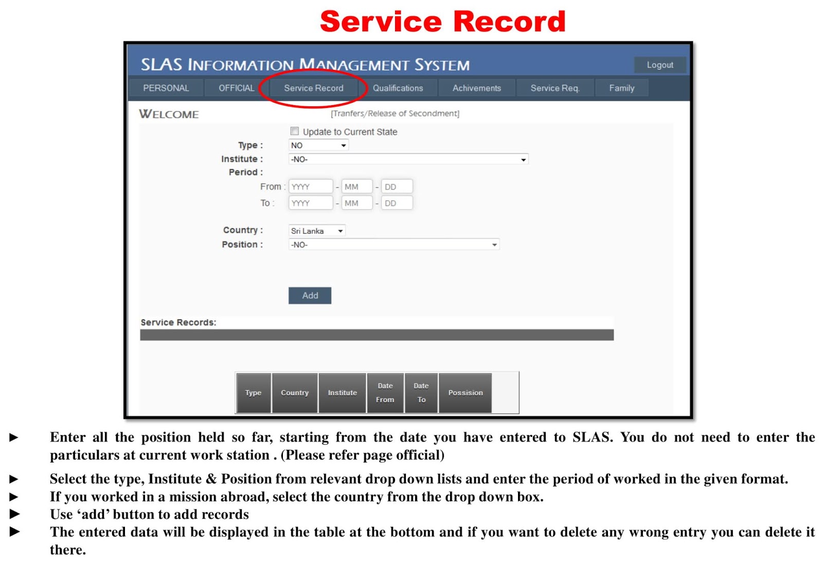 Information Management System for SLAS Officers Teacher