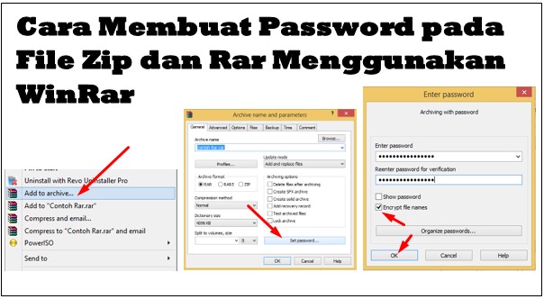 Cara Membuat Password pada File Zip dan Rar Menggunakan WinRar