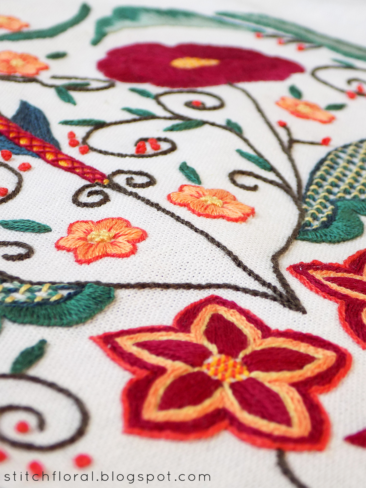 Crewel Heart hand embroidery