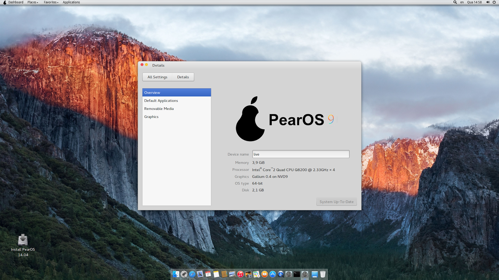 Download pear os 9. 3 / linux 8/ md5 latest version filehorse. Net.