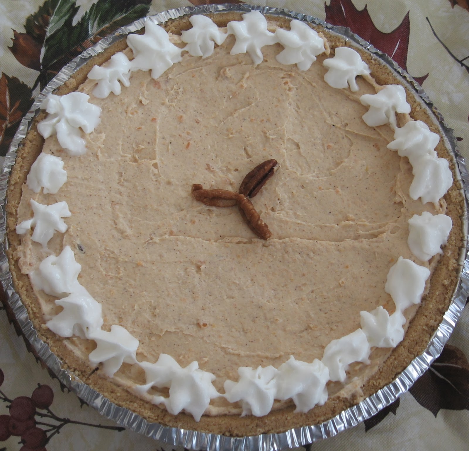 On The Menu Today at Cathy's Kitchen NoBake Sweet Potato Cheesecake