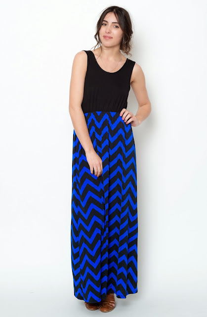 Chevron maxi dress