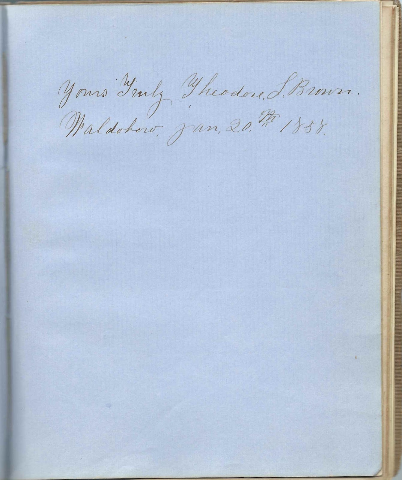 Heirlooms Reunited 18571862 Autograph Album, Presumably Owned by