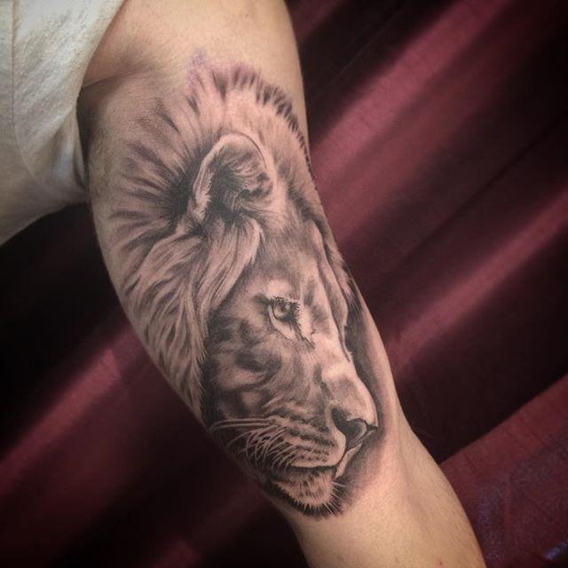 tatuagens de leão para homens e mulheres