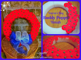 Patriotic DIY Buddy Poppy Wreath