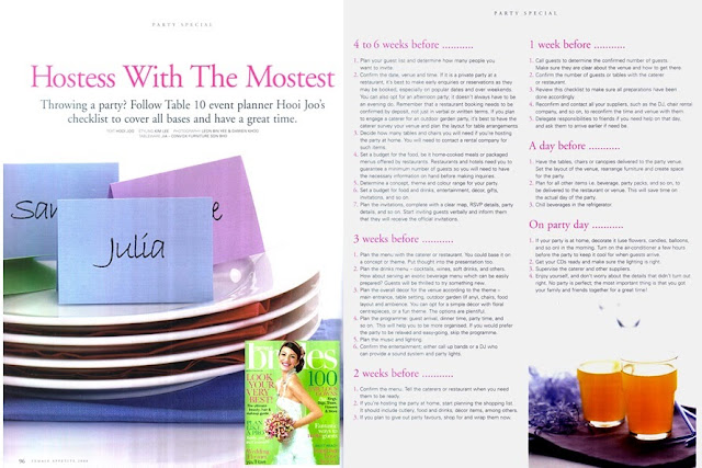 on magazine table 10 appearance