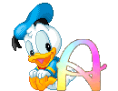 Alfabeto animado de personajes Disney con letras de colores A.