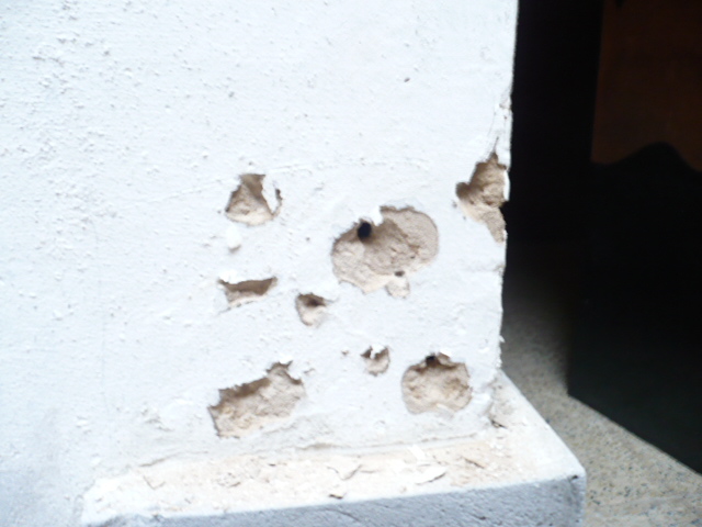 Cantonera artesanal de hormigon, dintel de hormigon