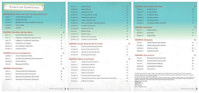 Kidpreneurs table of contents Table of Contents