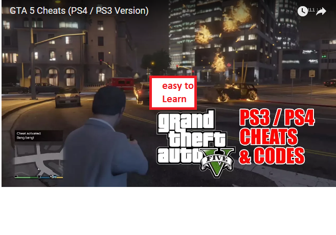 Gta 5 Cheats Ps4 All Codes Easy To Learn Easy To Learn