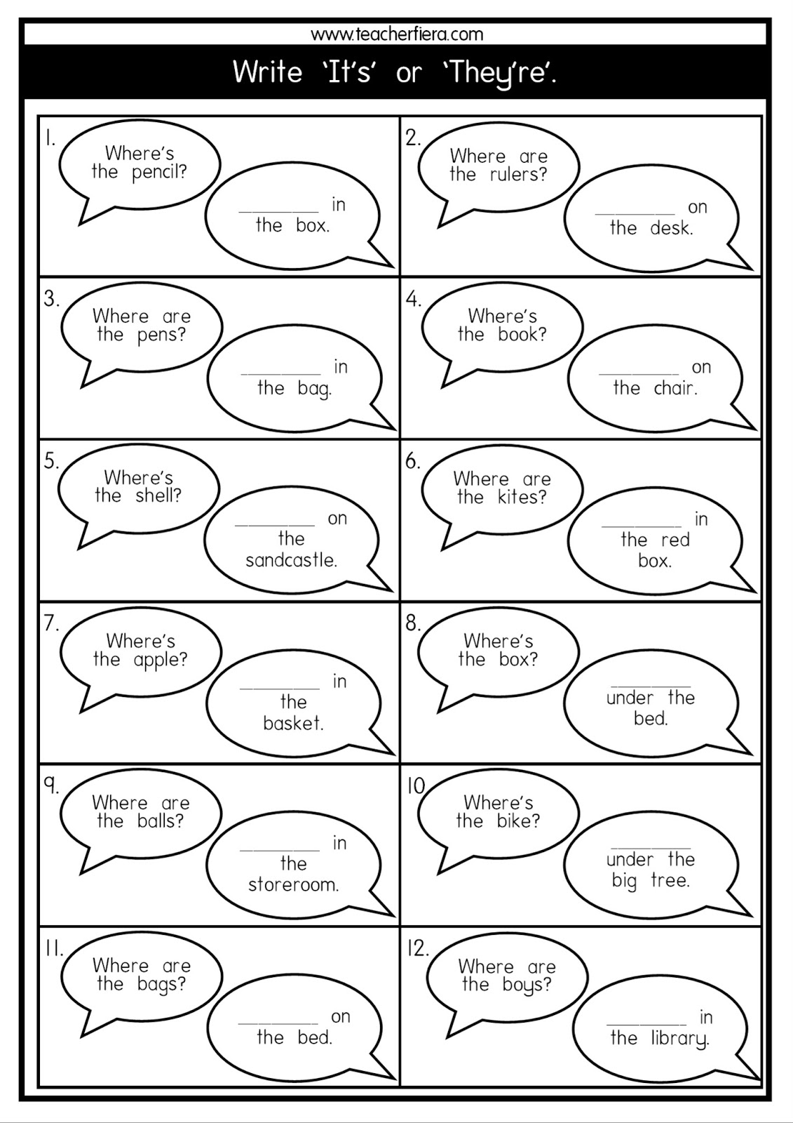 WHERE'S & WHERE ARE (FLASHCARDS & WORKSHEETS) FATZURA