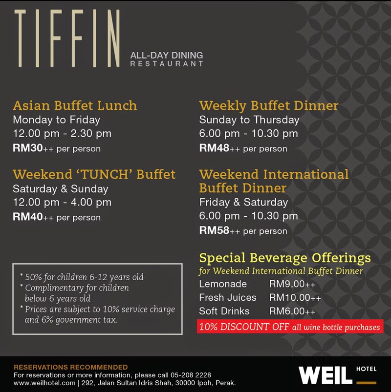 #DINEWITHME: TIFFIN | ALL DAY DINING, WEIL HOTEL (IPOH)