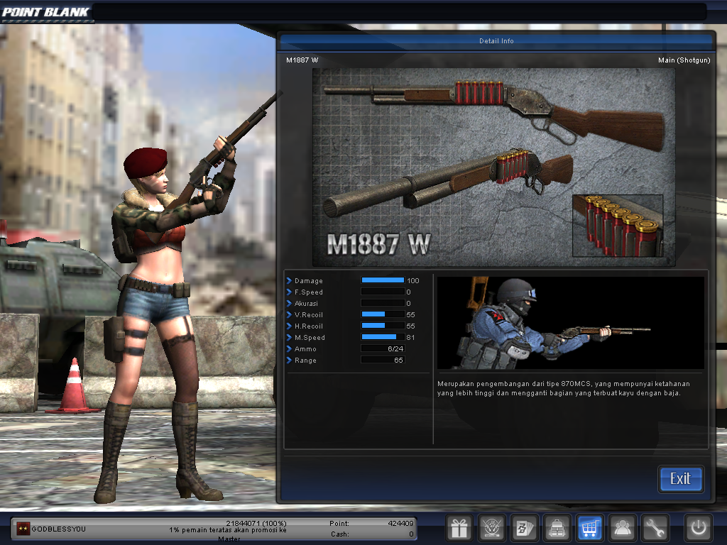Title Senjata Shotgun Point Blank