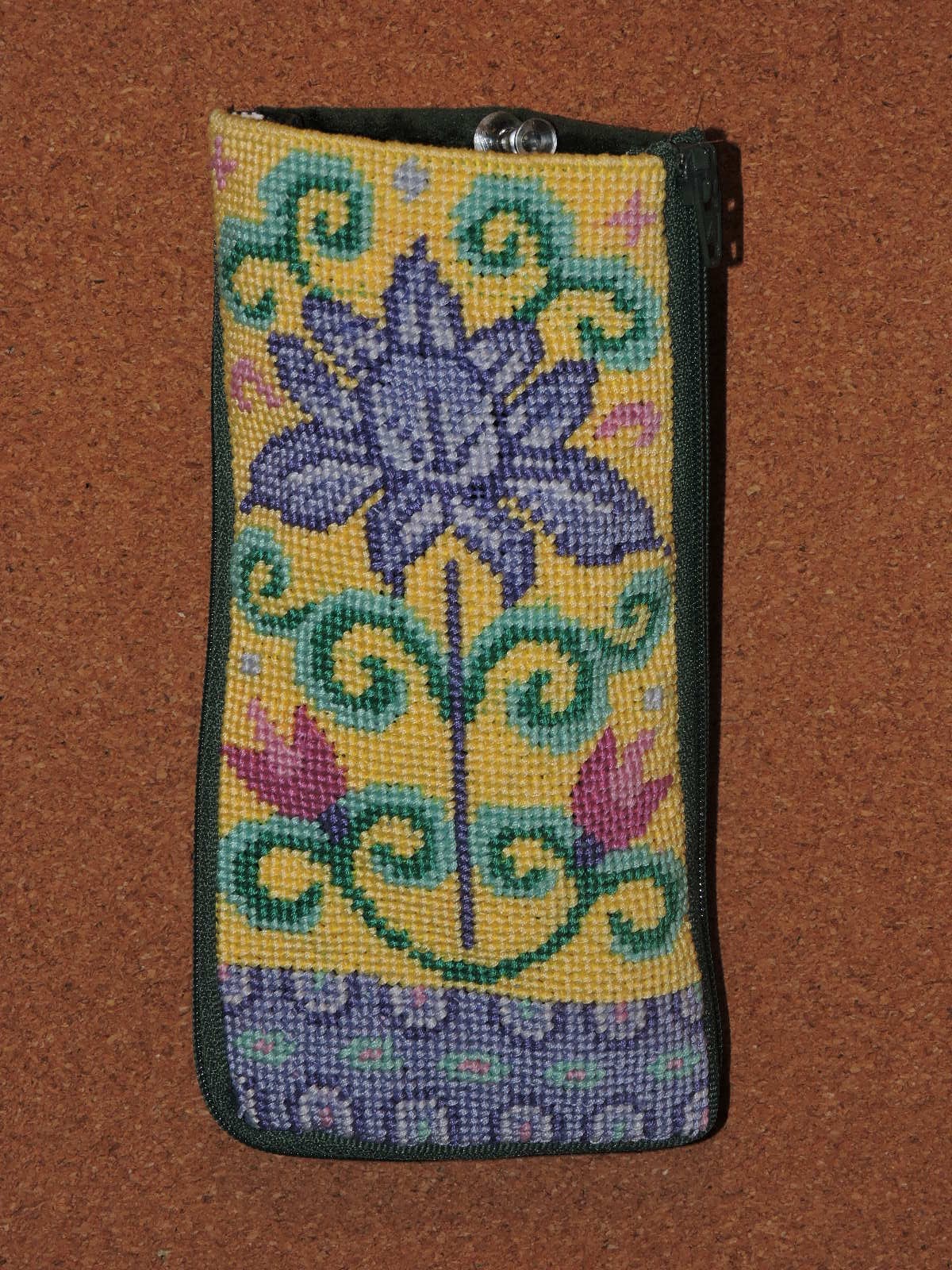 Frazzle Frenzy Needlepoint Eyeglass Case